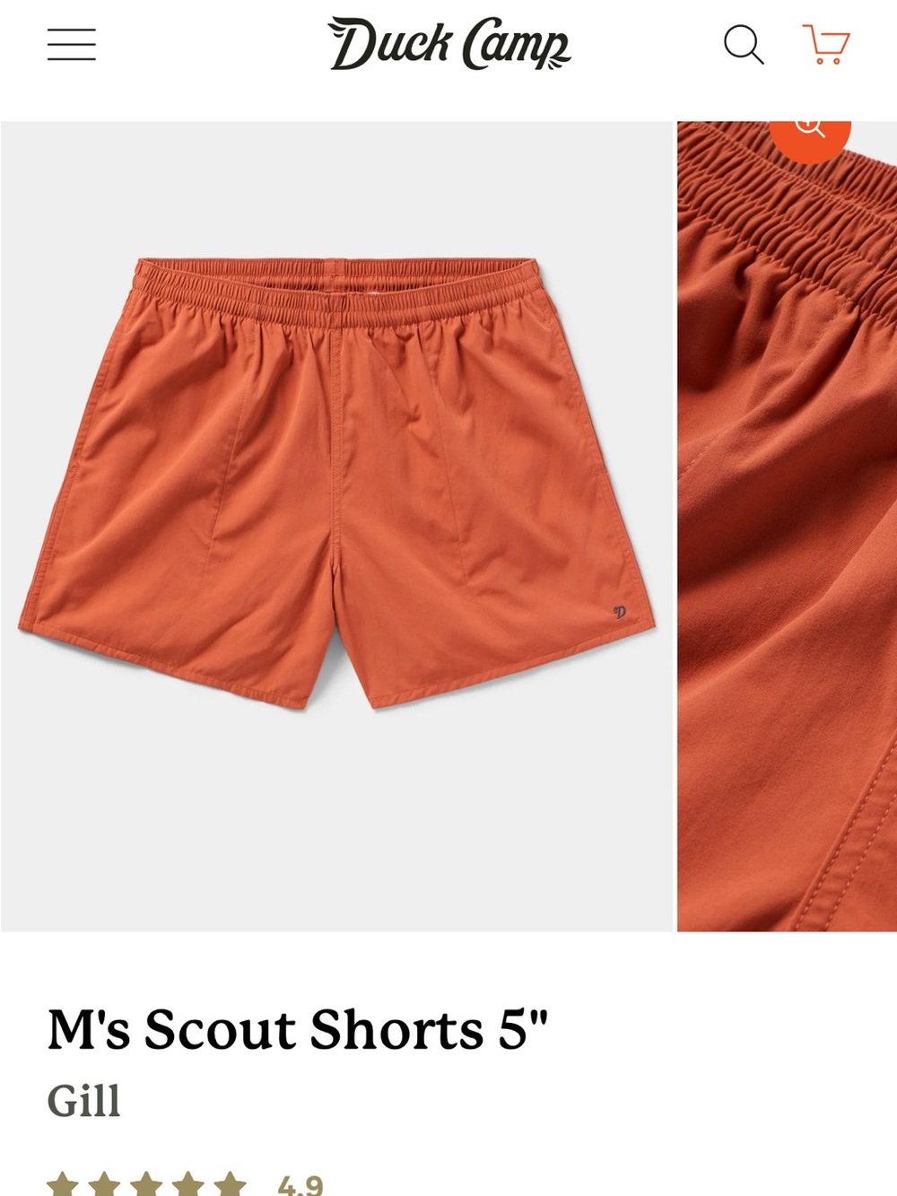 Men's 5” Scout Shorts — Color Gill